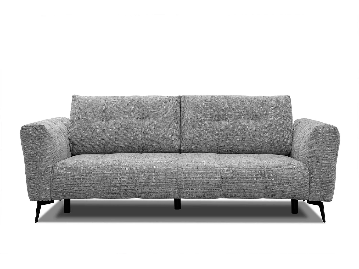 Canapé droit 3 places XXL tissu gris