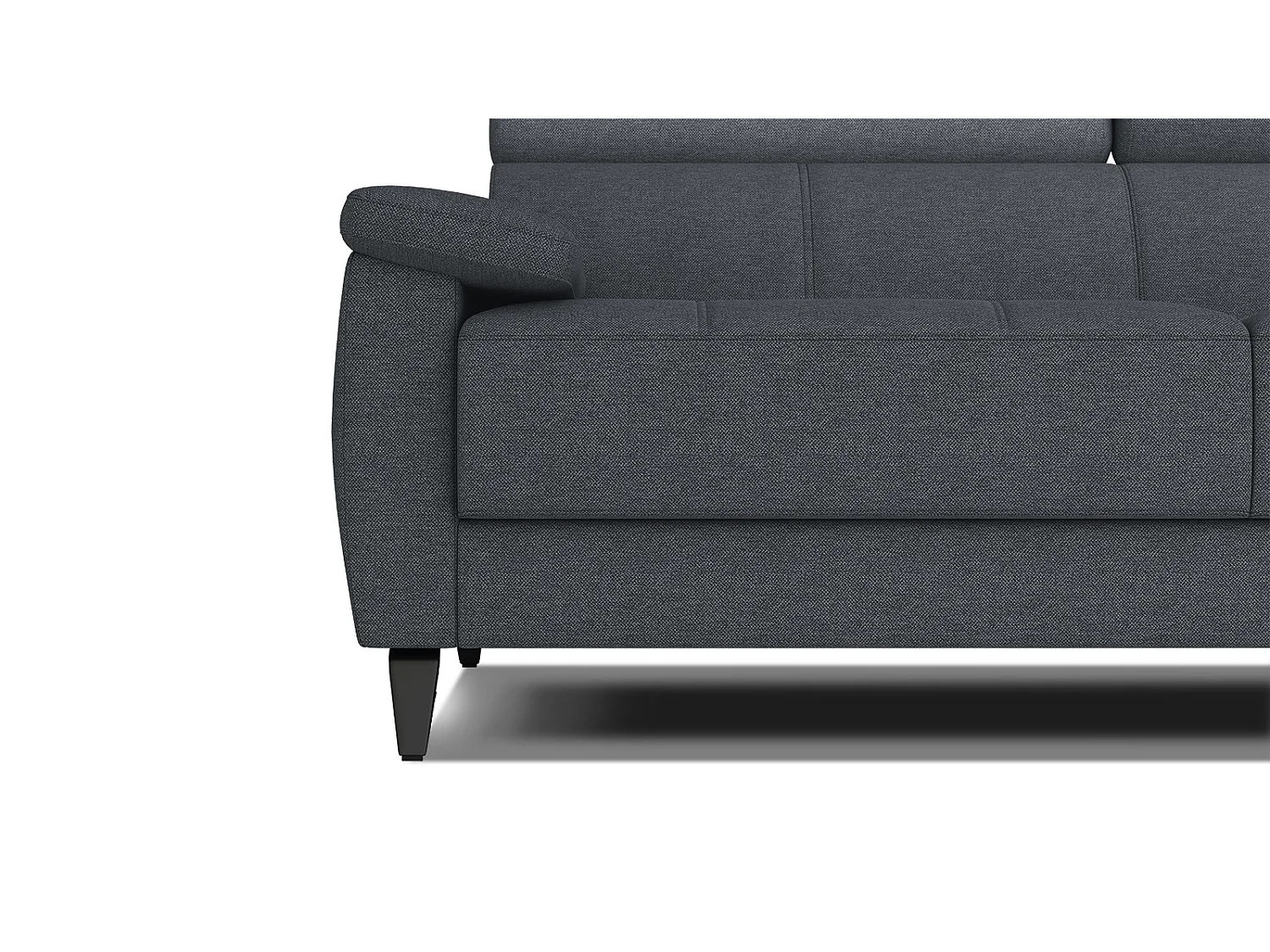 TAUNUS Ecksofa 4-Sitzer rechts mit verstellbare Kopfstützen, graphit