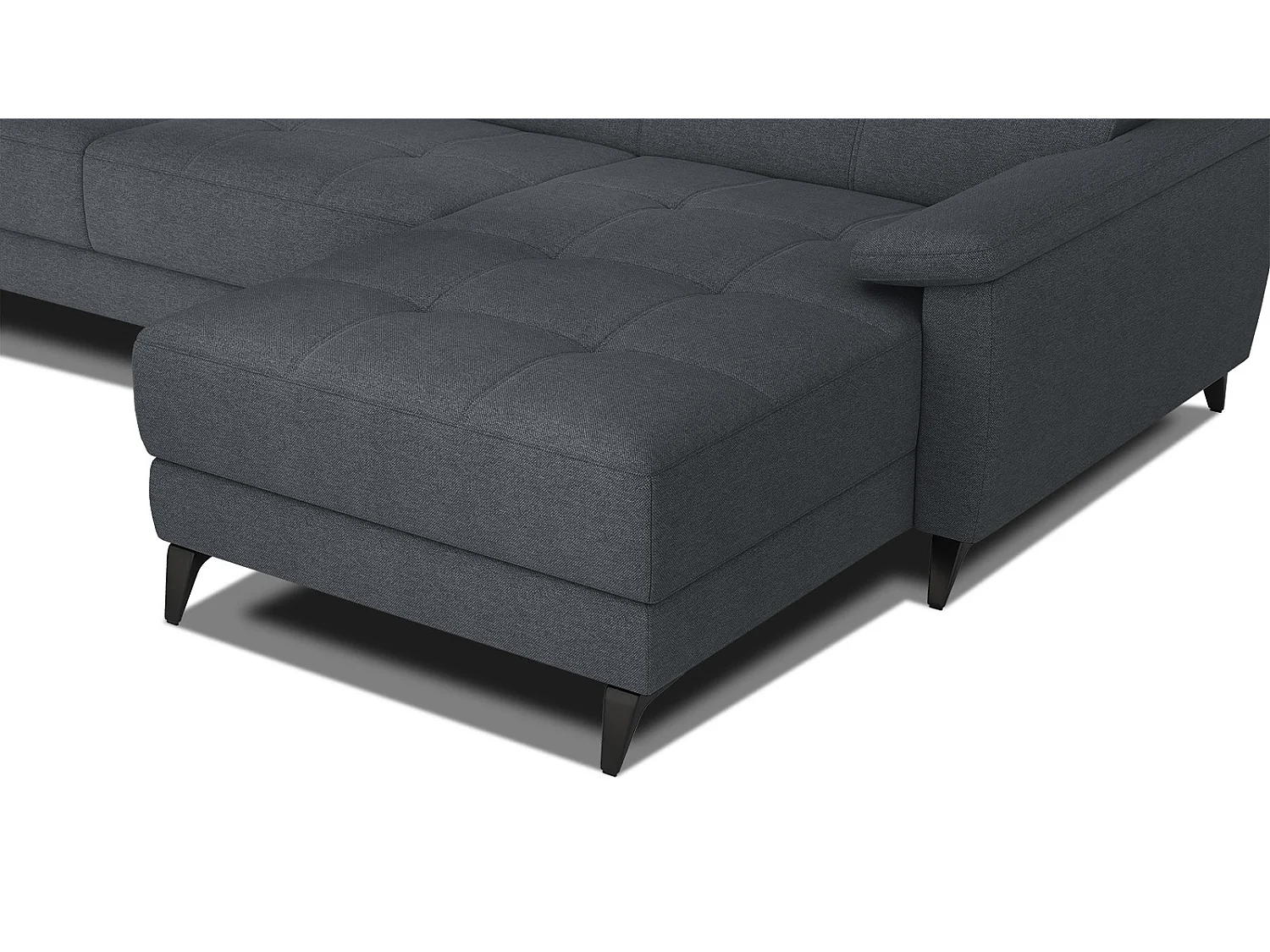 TAUNUS Ecksofa 4-Sitzer rechts mit verstellbare Kopfstützen, graphit