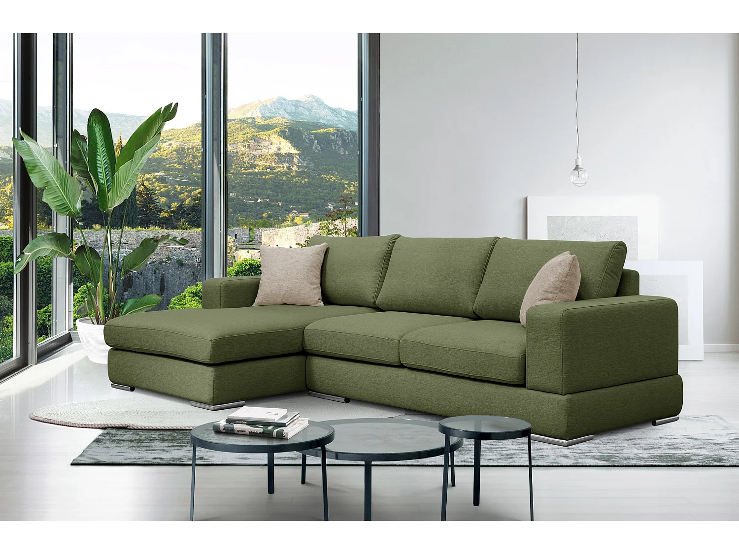 OTTO Ecksofa 4-Sitzer links, grün