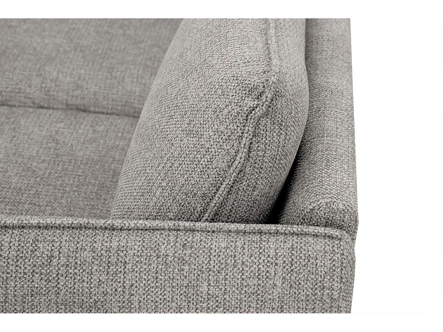 Canapé d'angle gauche 4 places tissu taupe HOSTEN