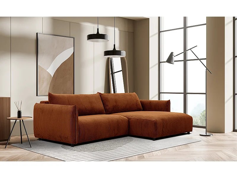 TAUER Ecksofa 5-Sitzer, orange