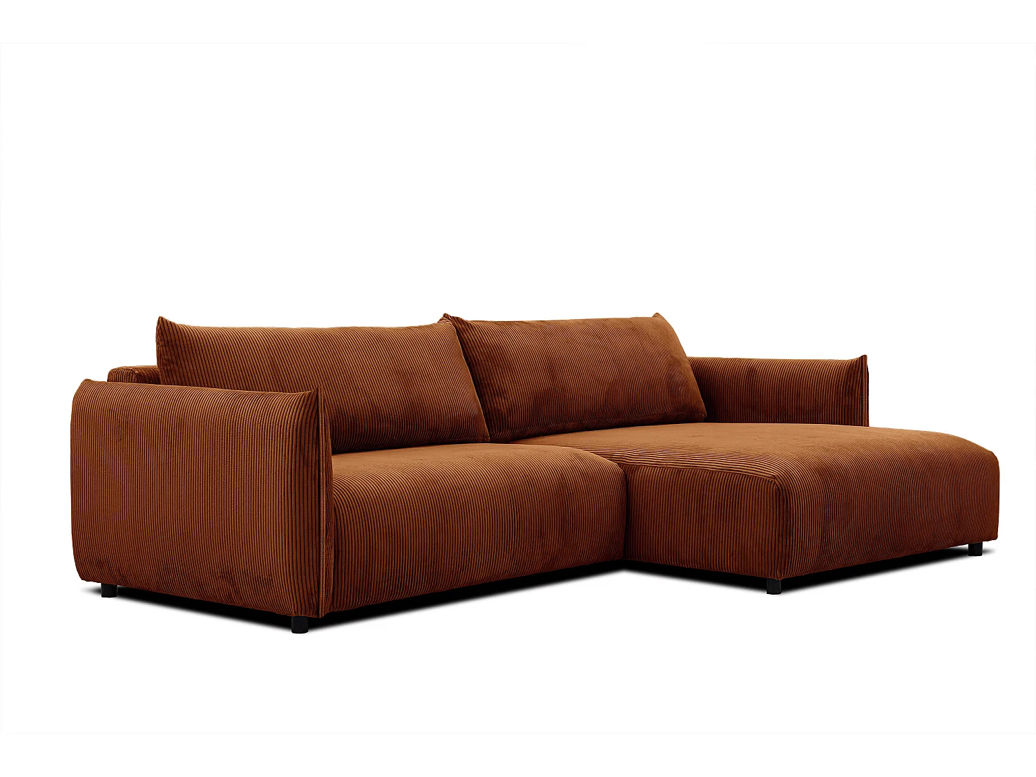 TAUER Ecksofa 5-Sitzer, orange