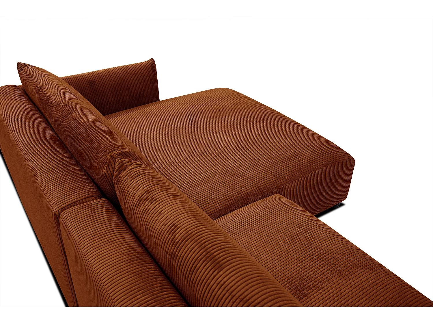 TAUER Ecksofa 5-Sitzer, orange