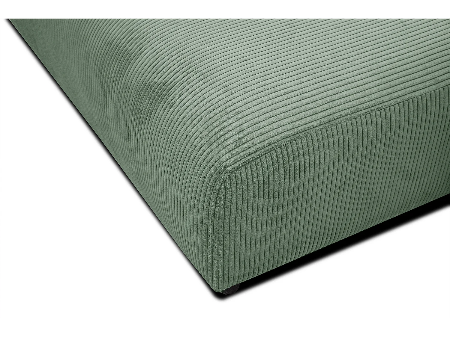 Canapé d'angle droit 4 places tissu vert menthe - TAUER