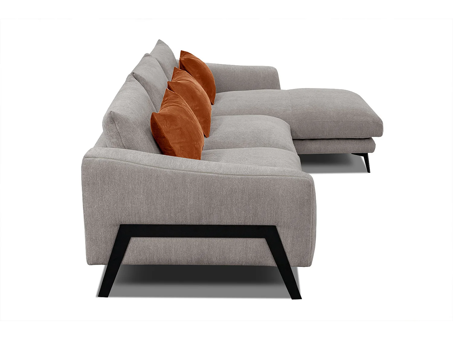 WINTER Ecksofa 4-Sitzer rechts, taupe