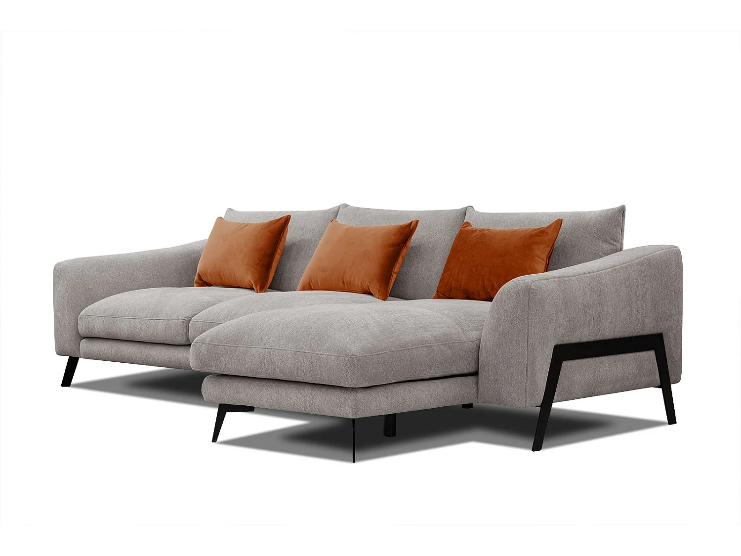 WINTER Ecksofa 4-Sitzer rechts, taupe
