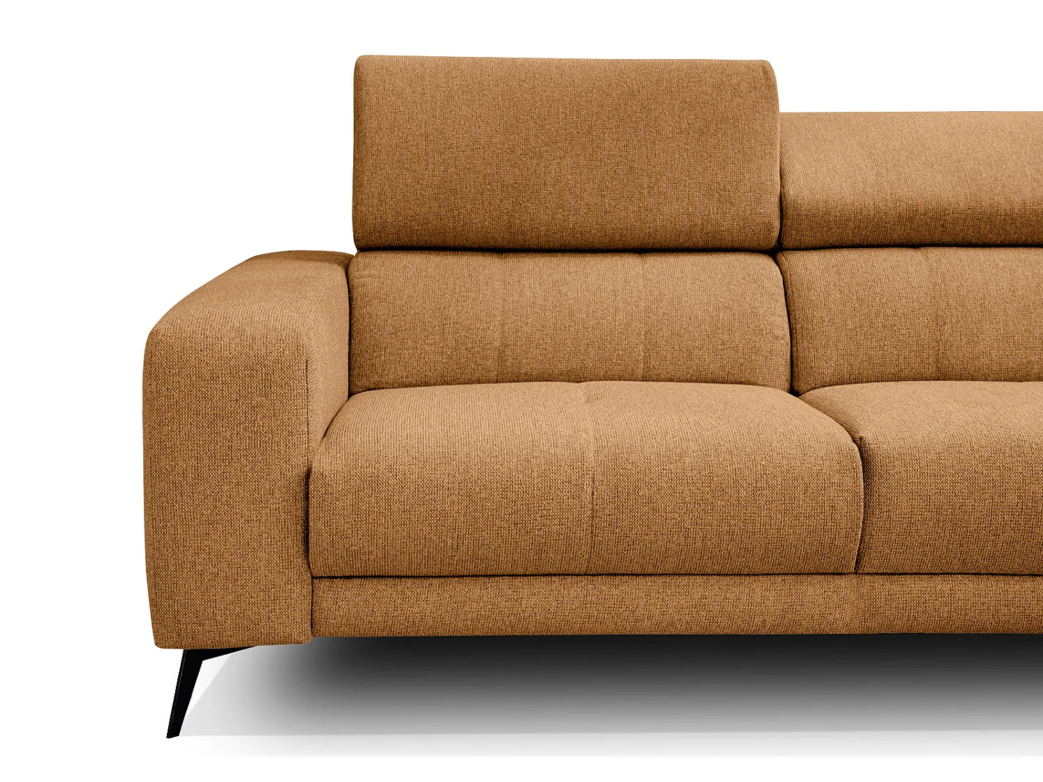 MORELLO Ecksofa 5-Sitzer rechts mit verstellbare Kopfstützen, orange