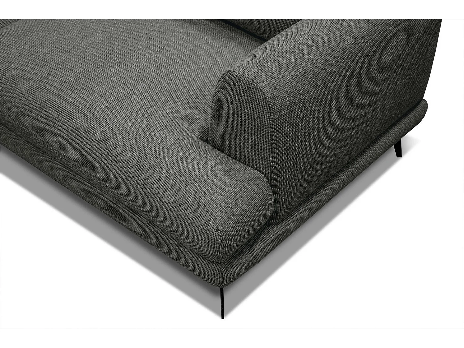 ADRIA Ecksofa 4-Sitzer links, dunkelgrau