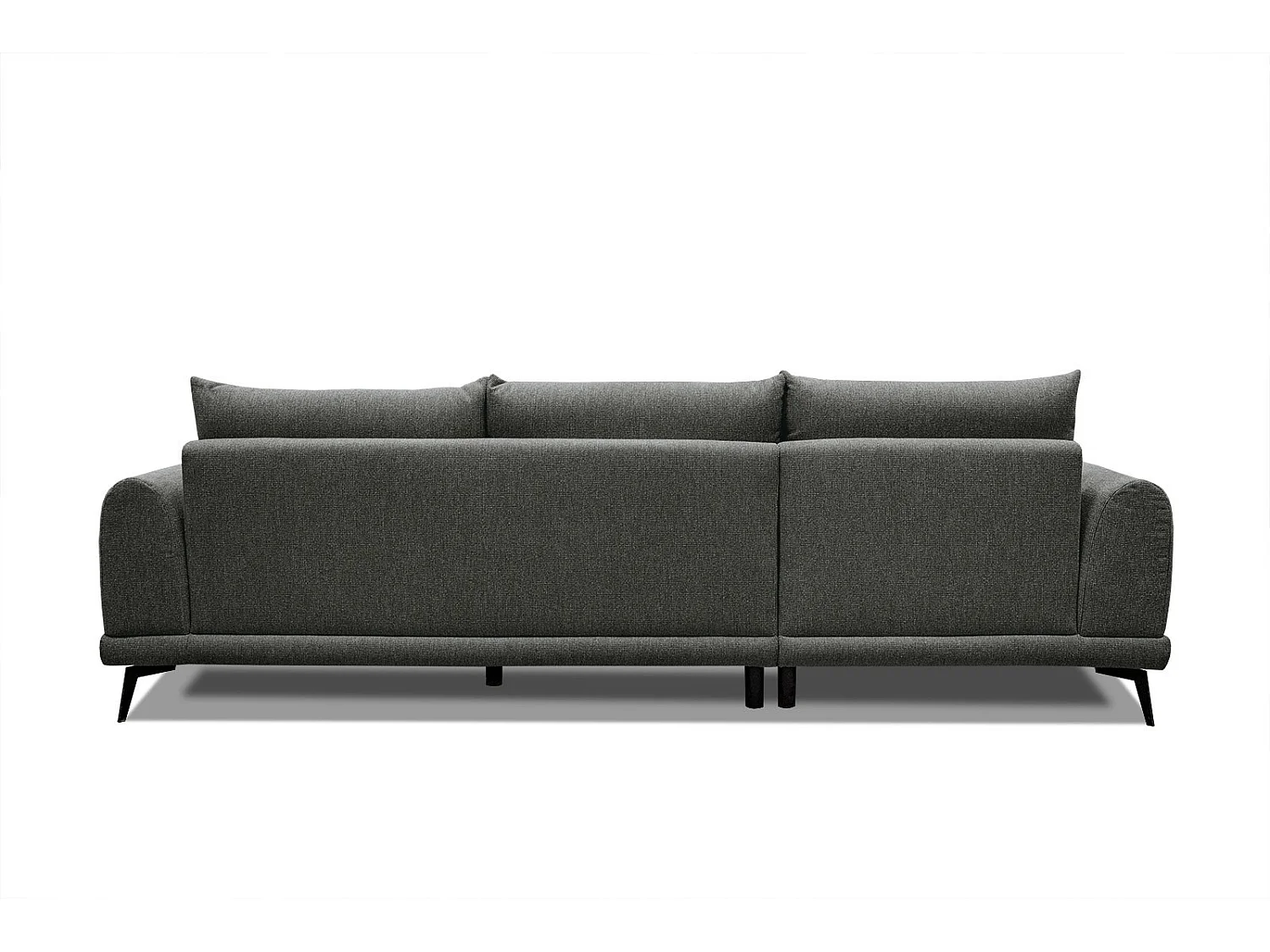 ADRIA Ecksofa 4-Sitzer links, dunkelgrau