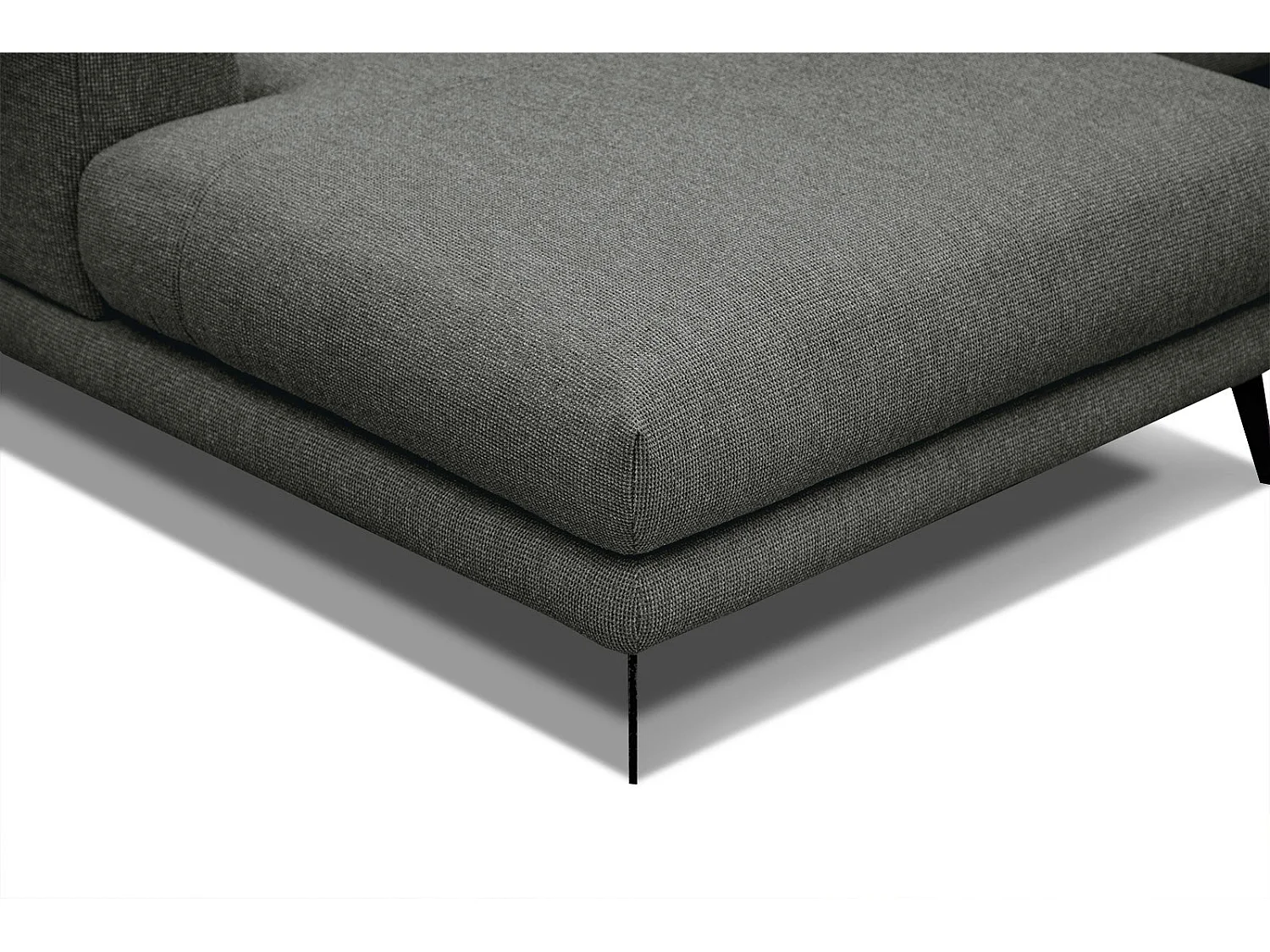 ADRIA Ecksofa 4-Sitzer links, dunkelgrau