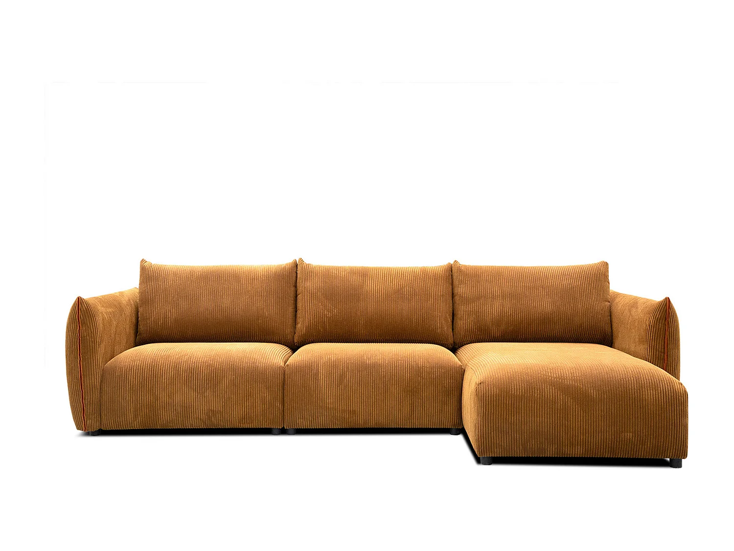 TAUER Ecksofa 5-Sitzer rechts, safran