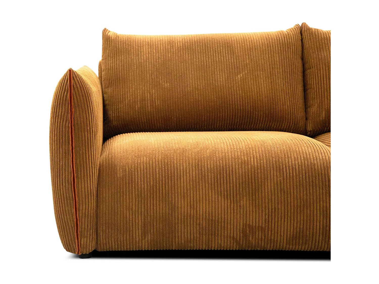 TAUER Ecksofa 5-Sitzer rechts, safran
