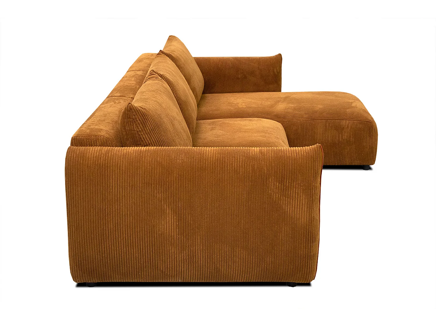 TAUER Ecksofa 5-Sitzer rechts, safran