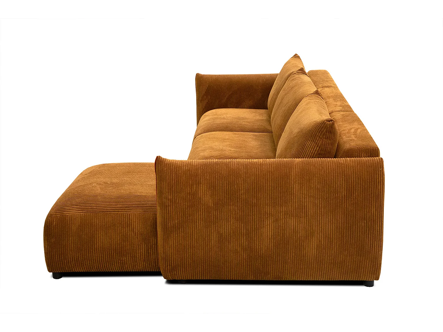 TAUER Ecksofa 5-Sitzer rechts, safran