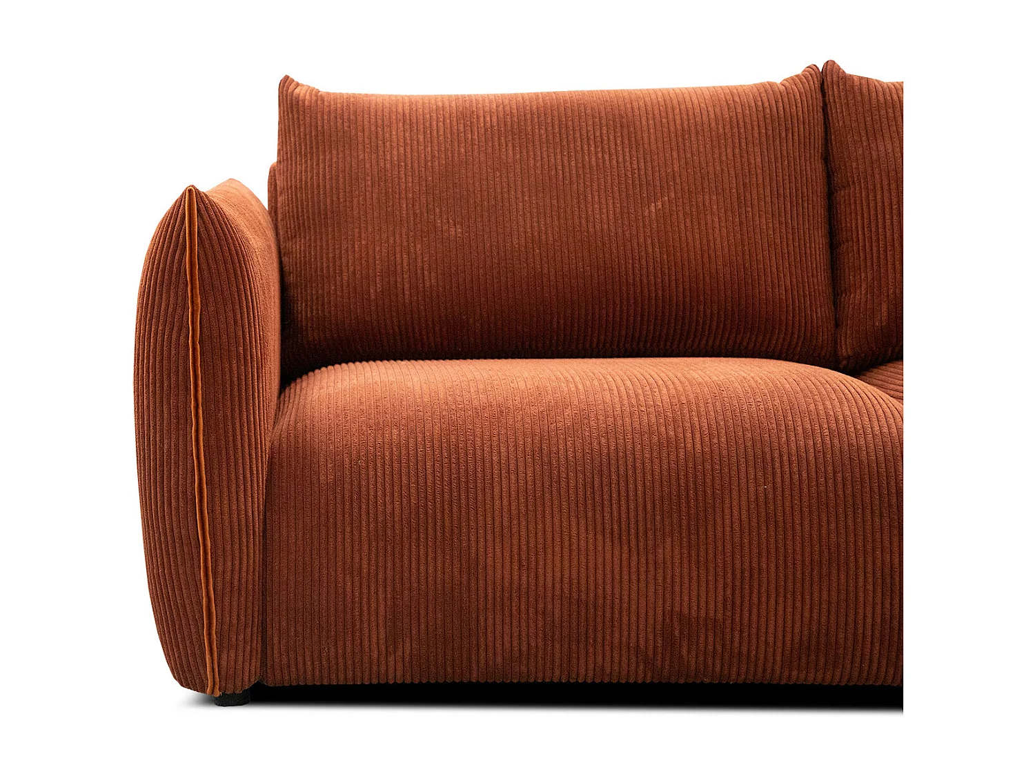 TAUER Ecksofa 5-Sitzer rechts, orange