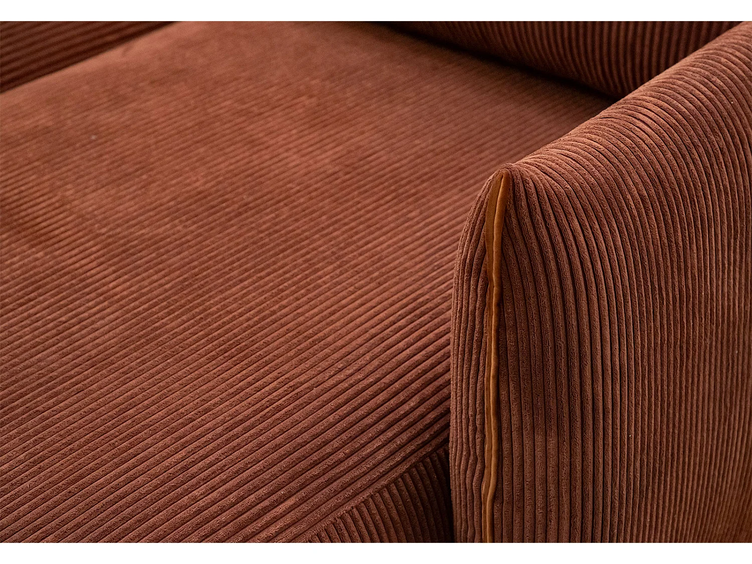 TAUER Ecksofa 5-Sitzer rechts, orange