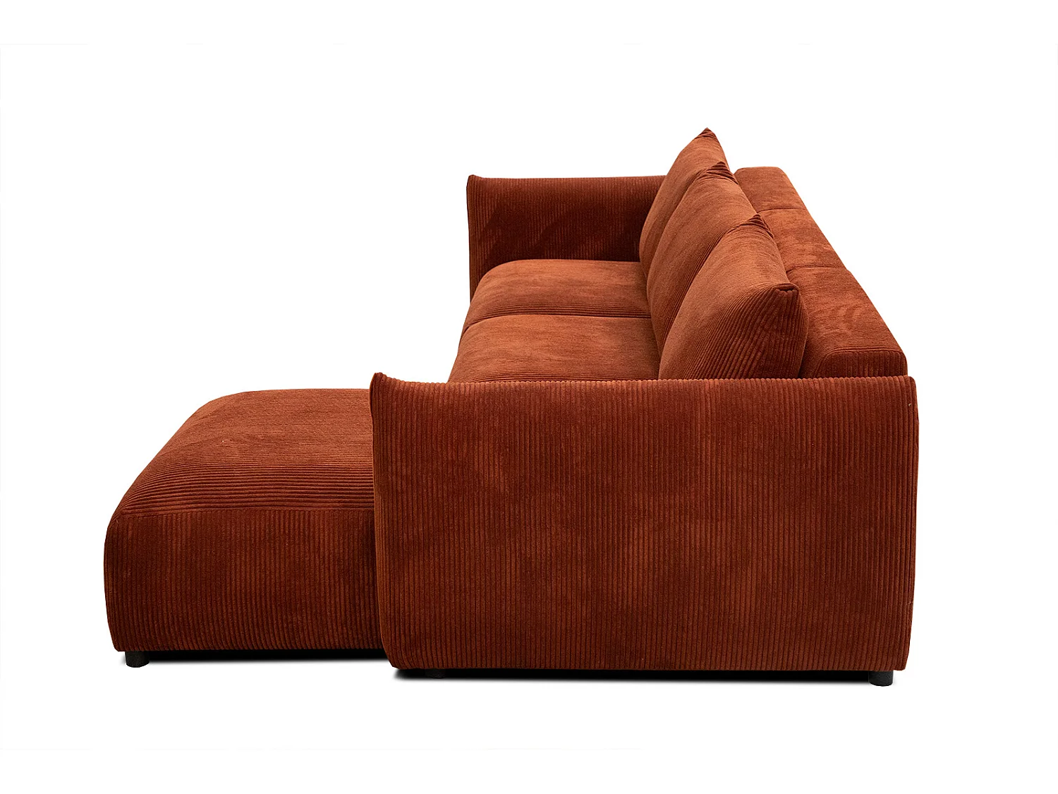 TAUER Ecksofa 5-Sitzer rechts, orange