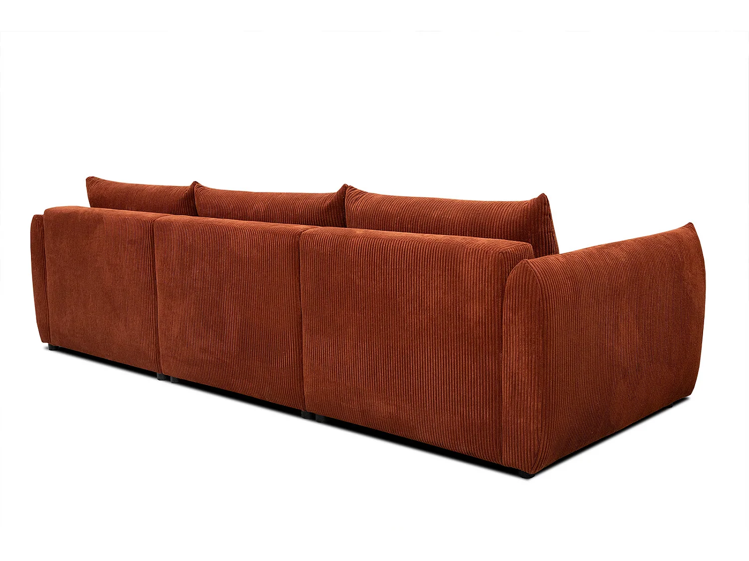 TAUER Ecksofa 5-Sitzer rechts, orange