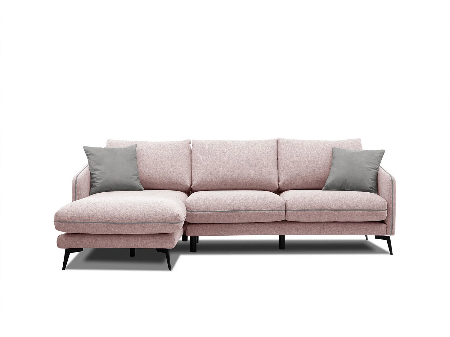 SOGEL Ecksofa 4-Sitzer links, rosé
