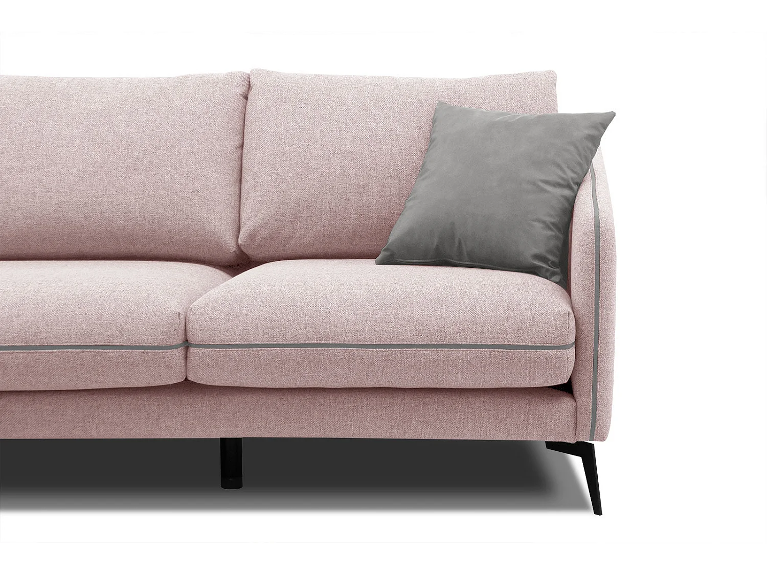 SOGEL Ecksofa 4-Sitzer links, rosé