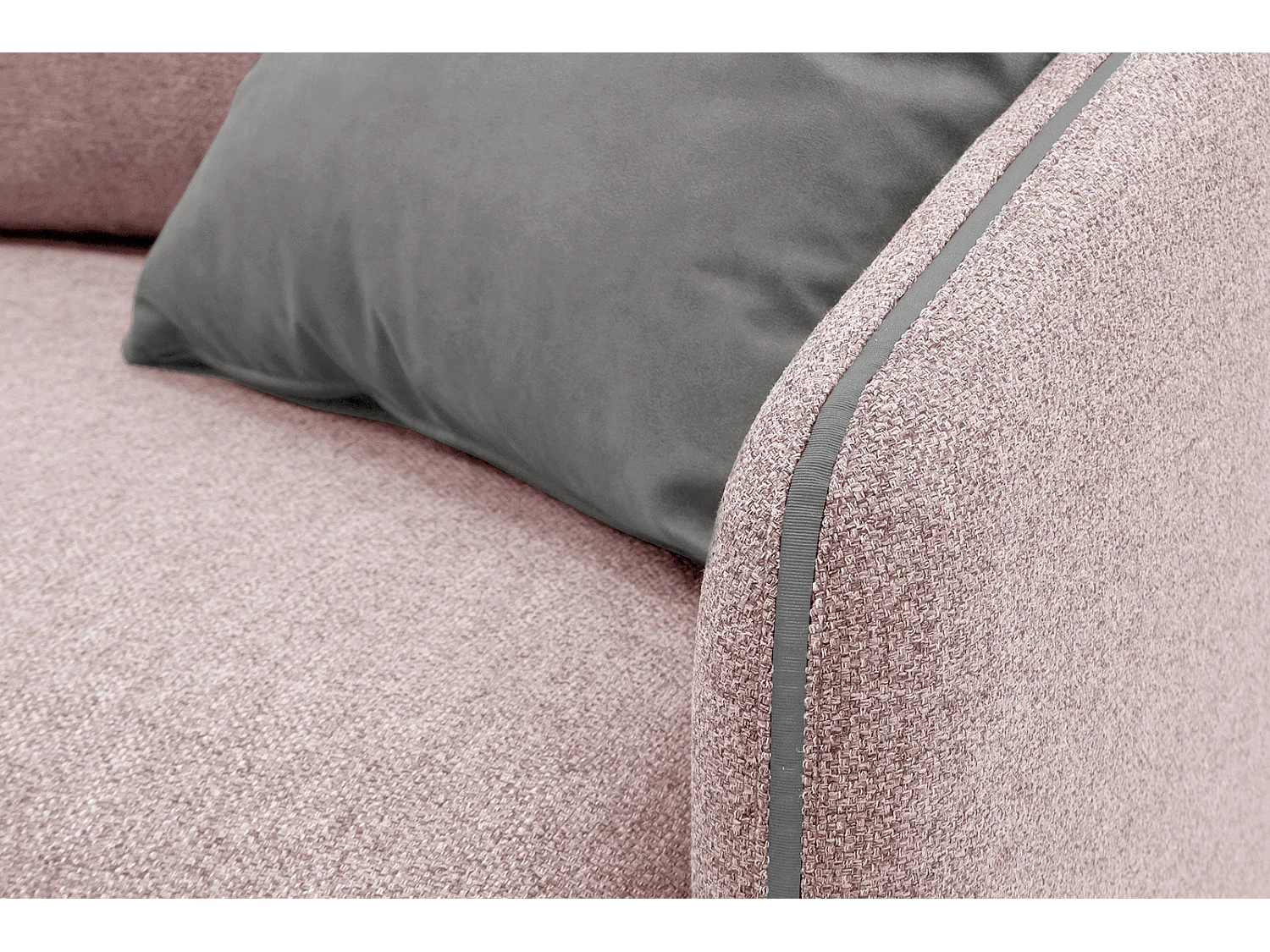 SOGEL Ecksofa 4-Sitzer links, rosé