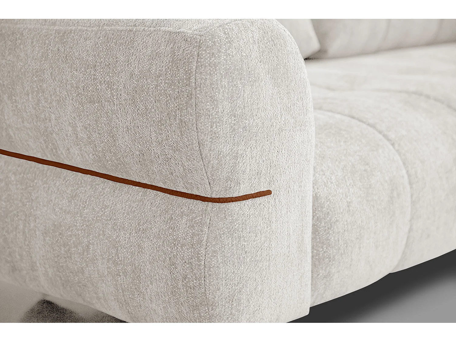 SALVINI Sofa 3-Sitzer, perlweiß