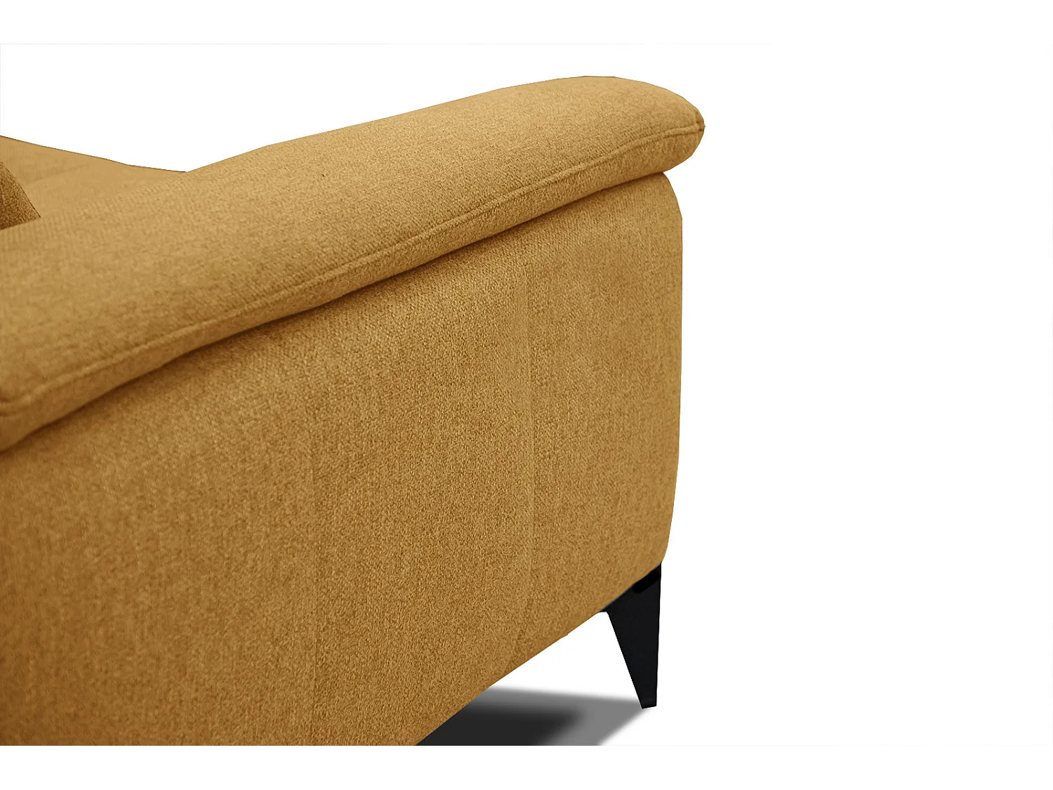 MATERA Sofa 3-Sitzer mit verstellbare Kopfstützen, senfgelb