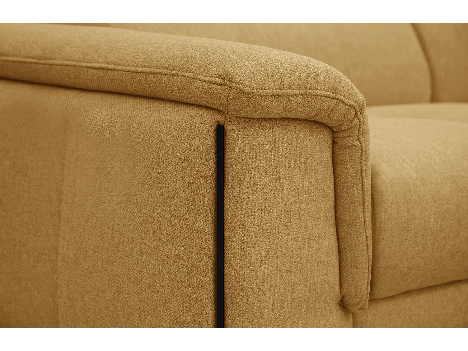 MATERA Sofa 3-Sitzer mit verstellbare Kopfstützen, senfgelb