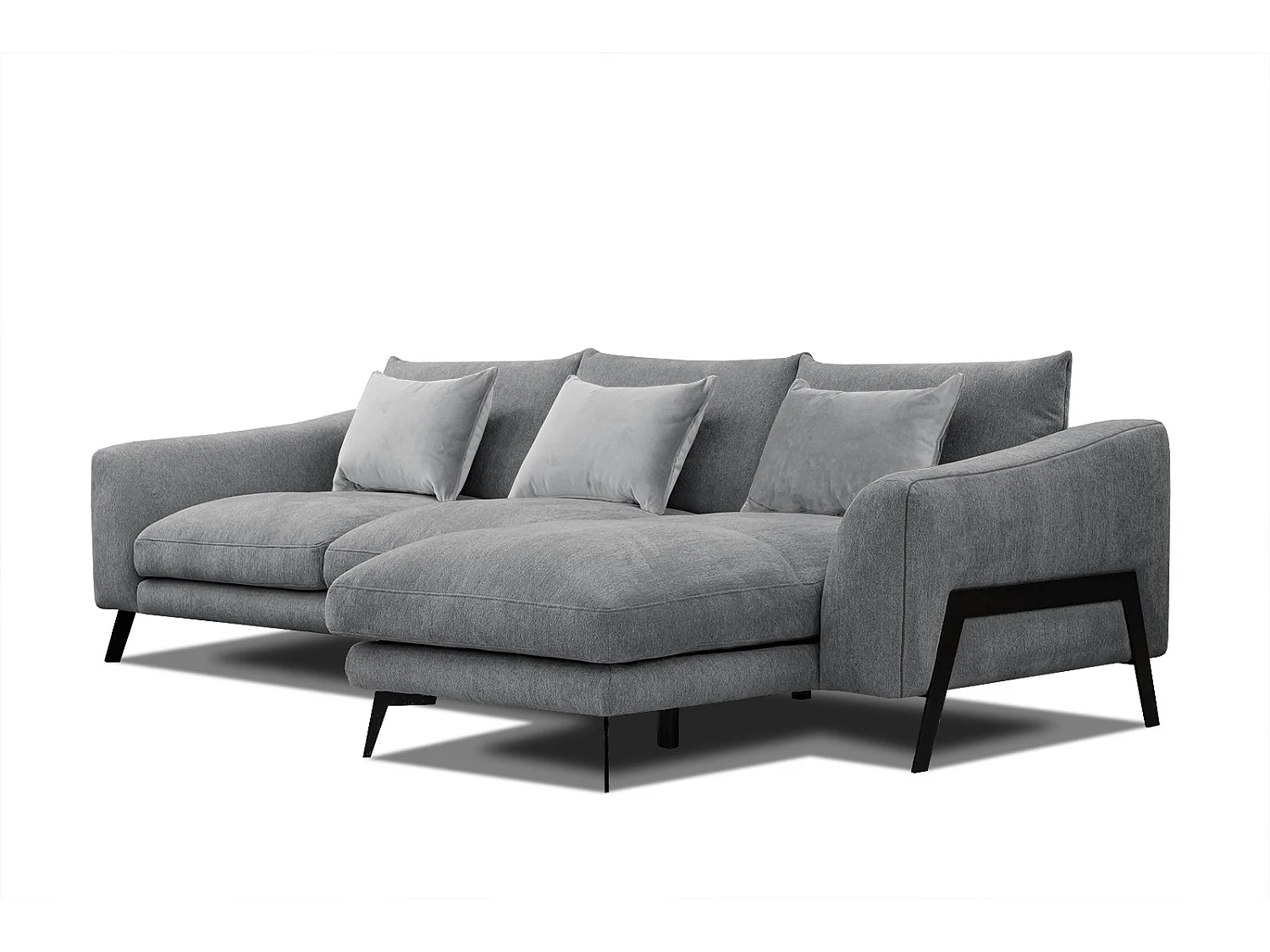 WINTER Ecksofa 4-Sitzer rechts, grau