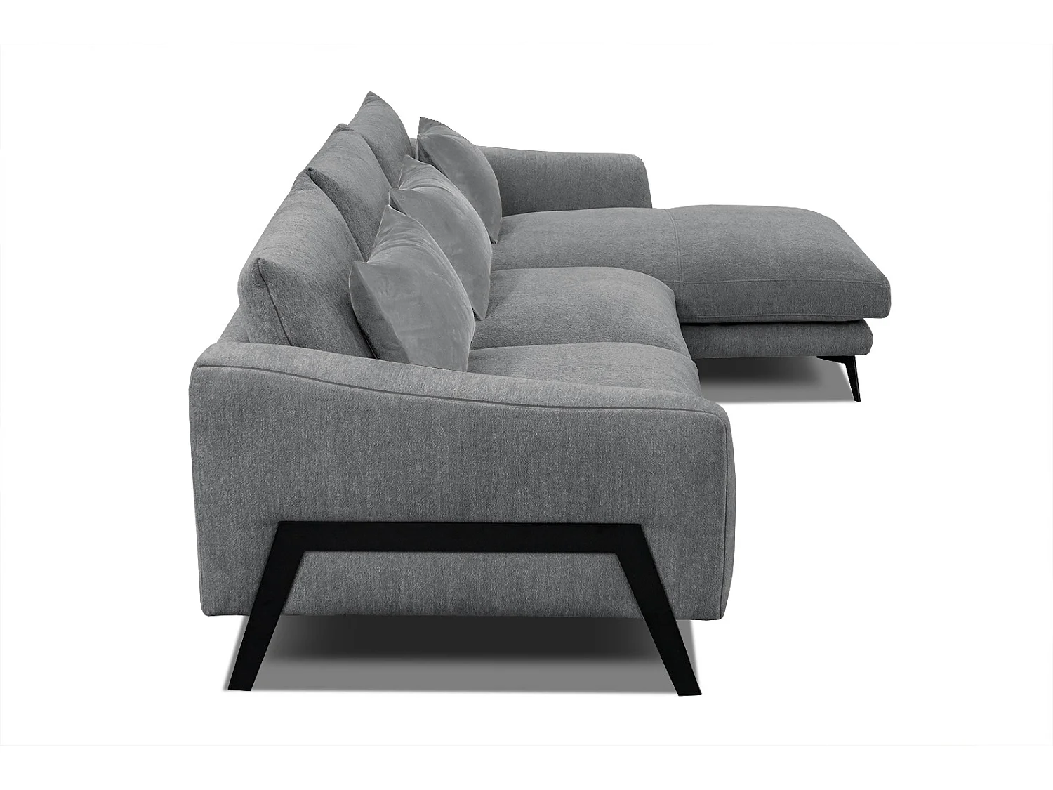 WINTER Ecksofa 4-Sitzer rechts, grau