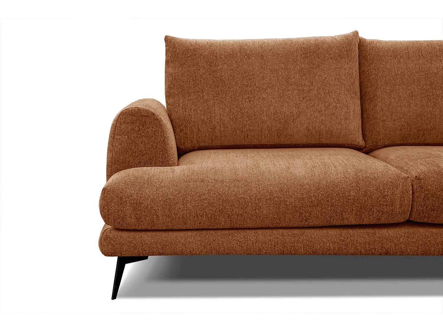 ADRIA Ecksofa 5-Sitzer rechts, dunkelorange