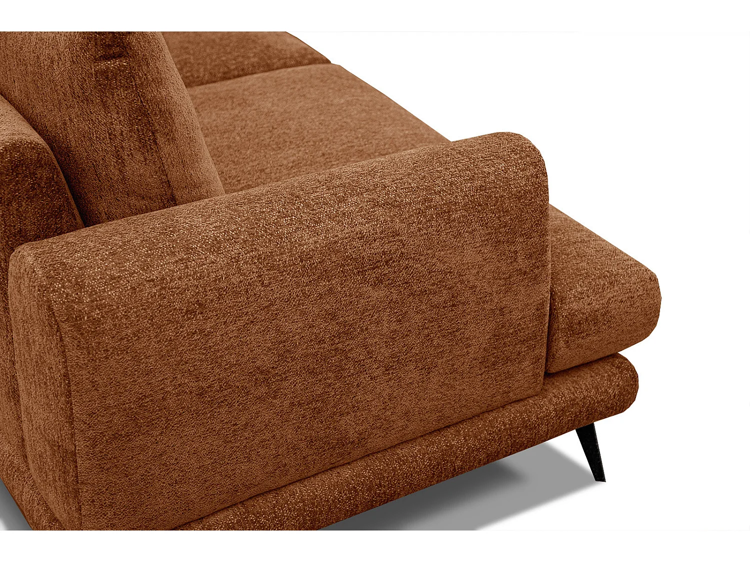 ADRIA Ecksofa 5-Sitzer rechts, dunkelorange