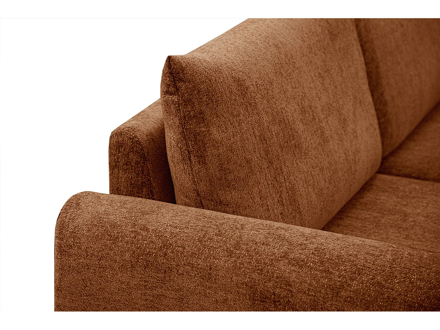 ADRIA Ecksofa 5-Sitzer rechts, dunkelorange