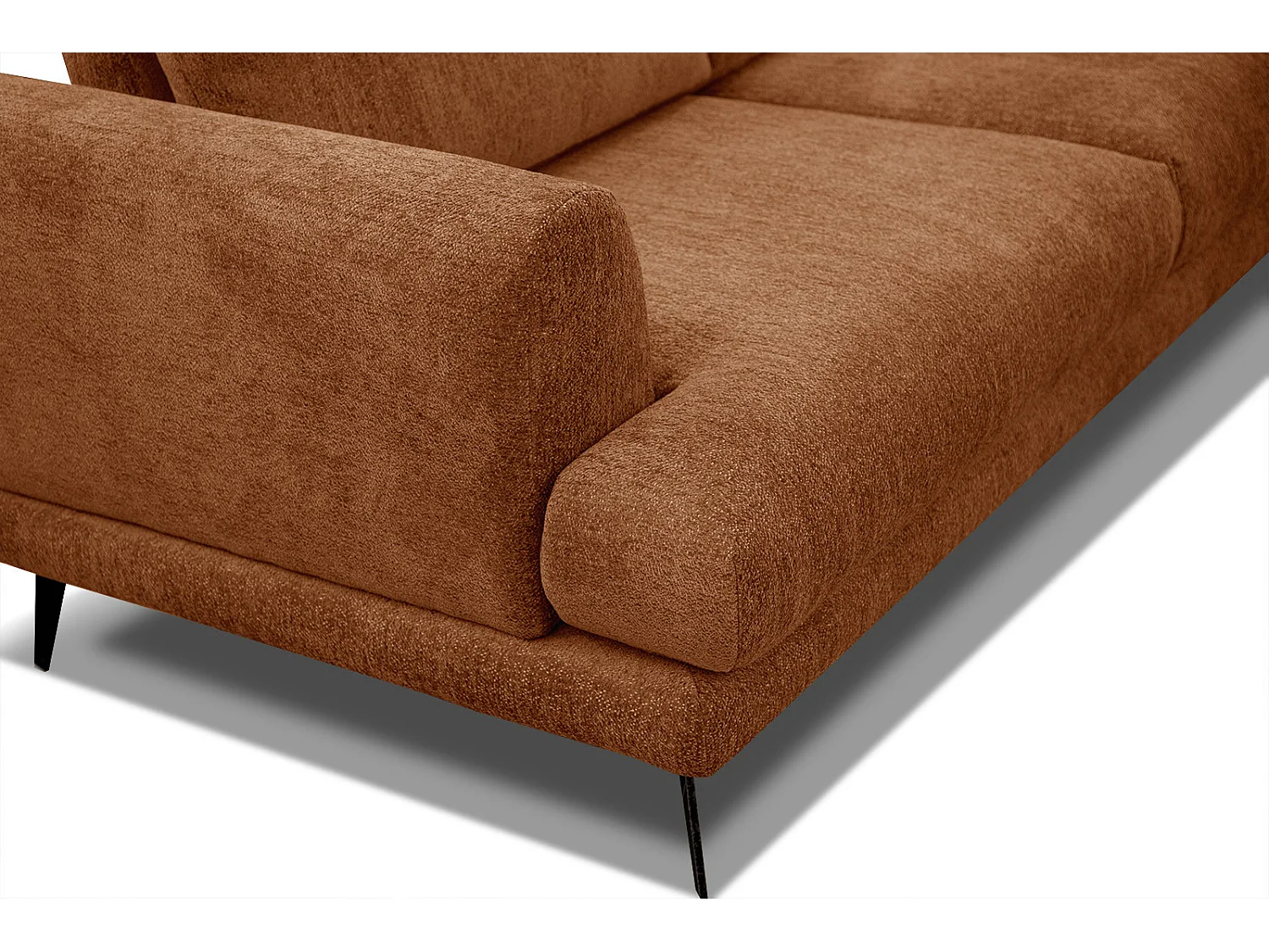 ADRIA Ecksofa 5-Sitzer rechts, dunkelorange