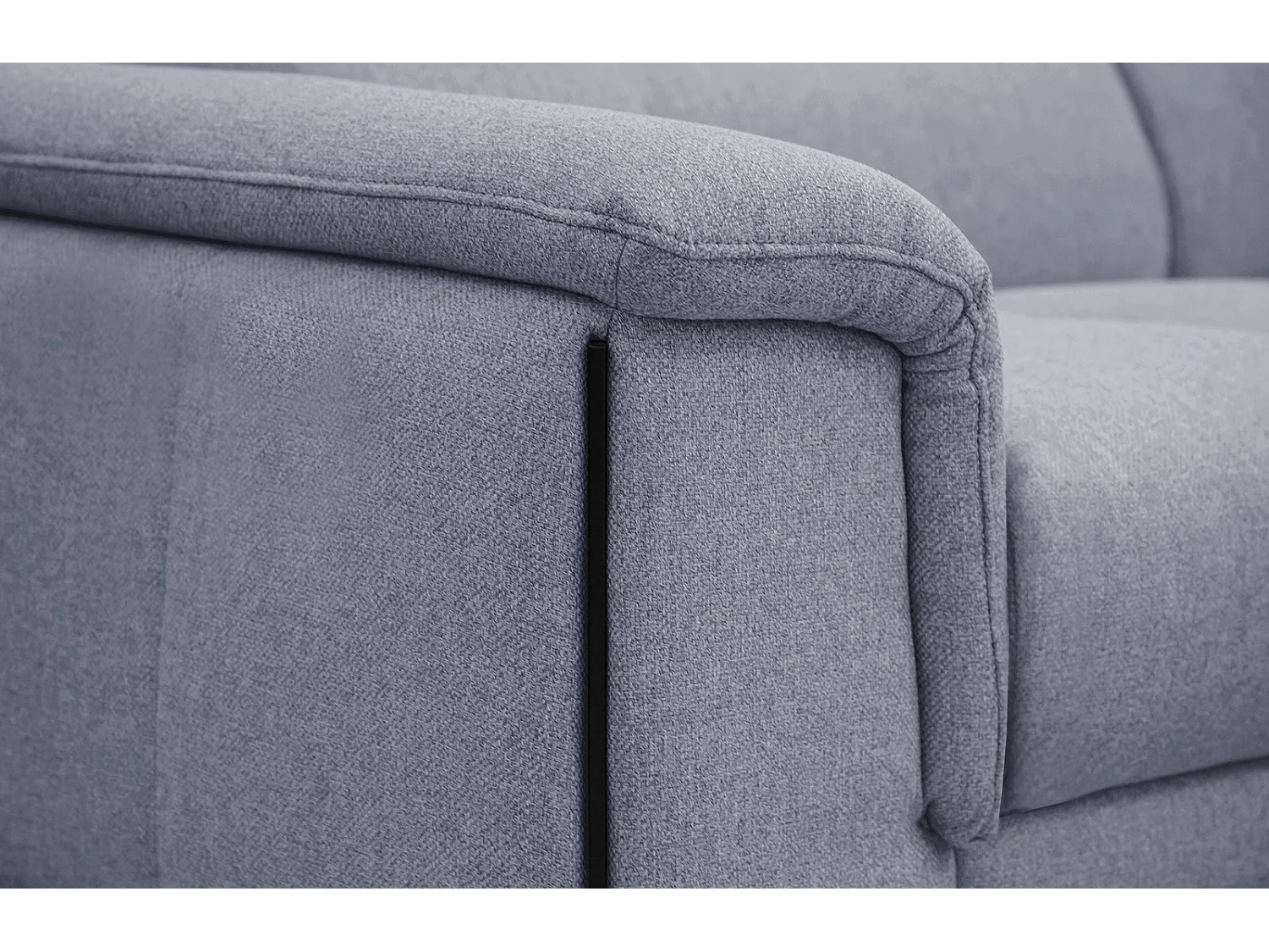 Canapé XXL droit 3 places tissu bleu clair MATERA