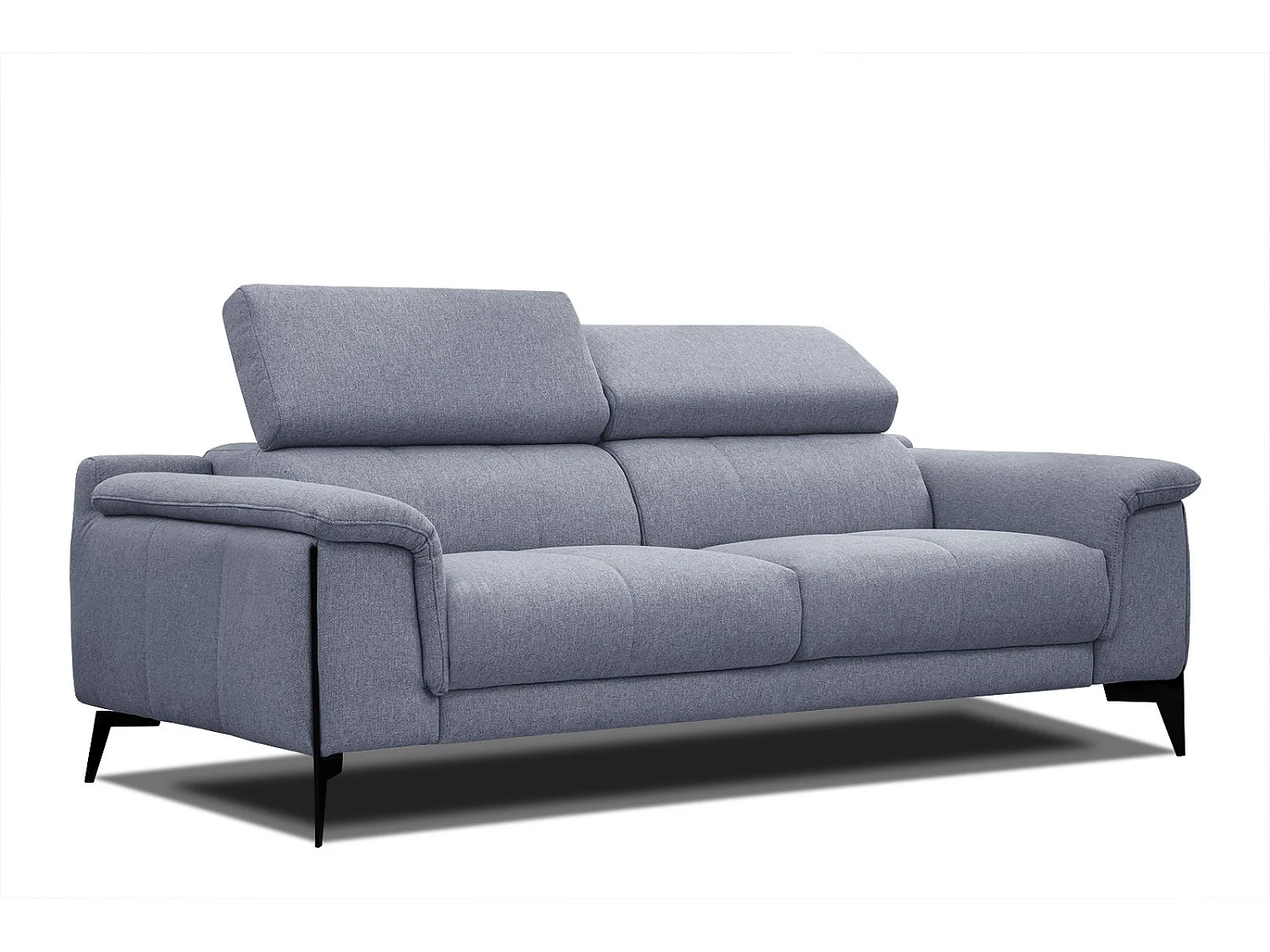 MATERA Sofa 3-Sitzer mit verstellbare Kopfstützen, hellblau
