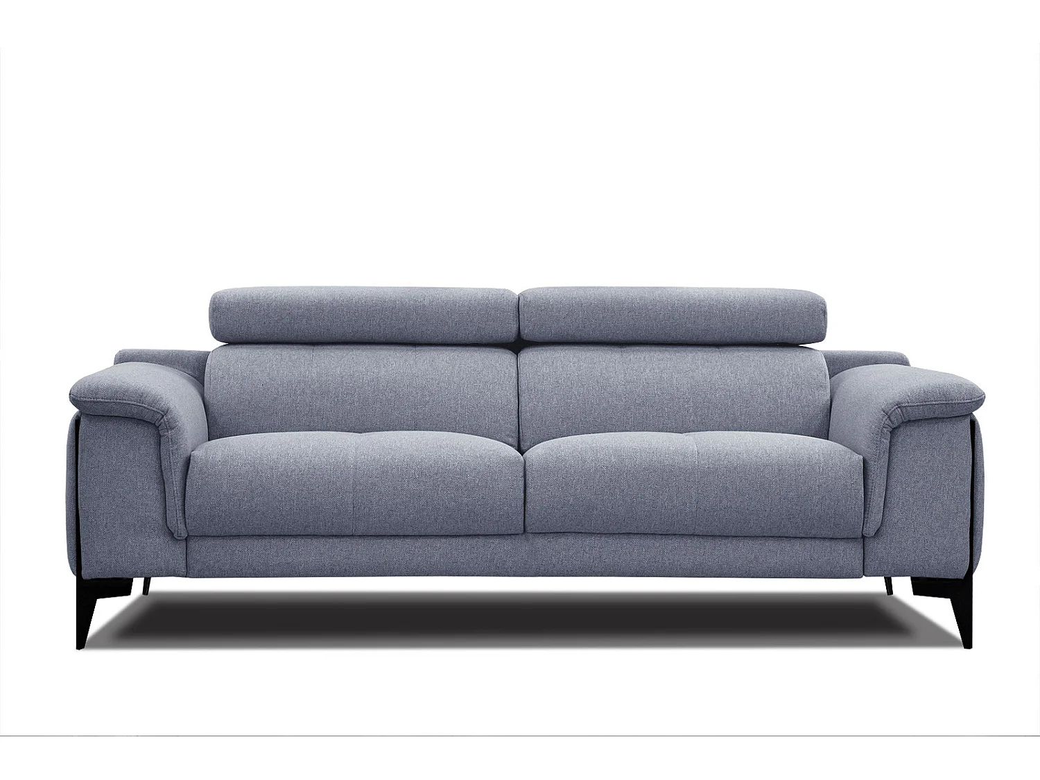 MATERA Sofa 3-Sitzer mit verstellbare Kopfstützen, hellblau