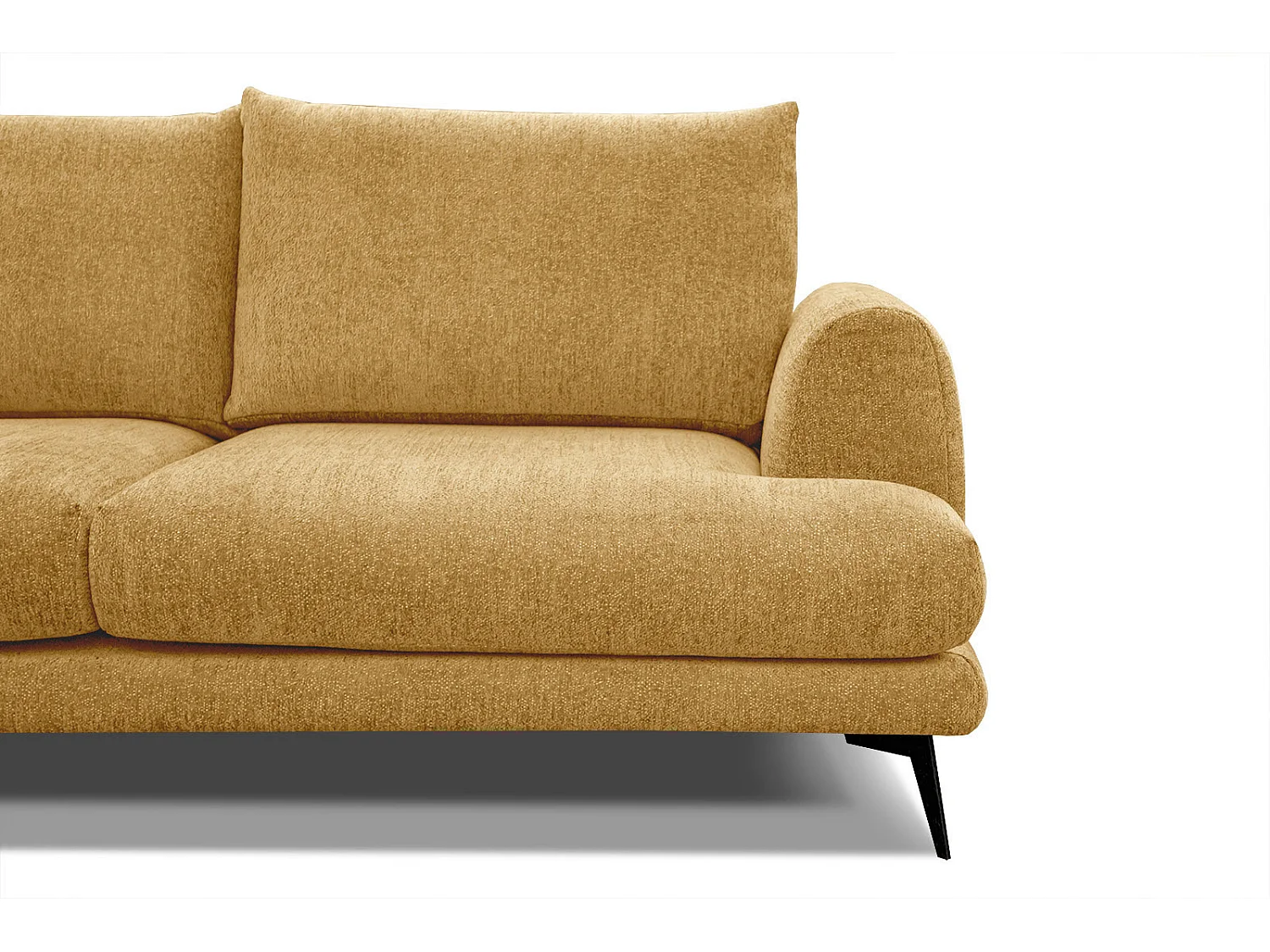 ADRIA Ecksofa 5-Sitzer links, senfgelb