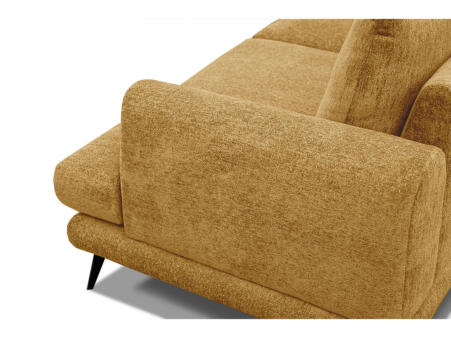 ADRIA Ecksofa 5-Sitzer links, senfgelb