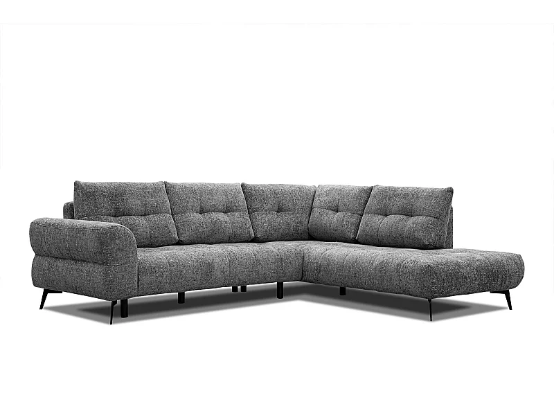 SALVINI Ecksofa 5-Sitzer rechts, dunkelgrau