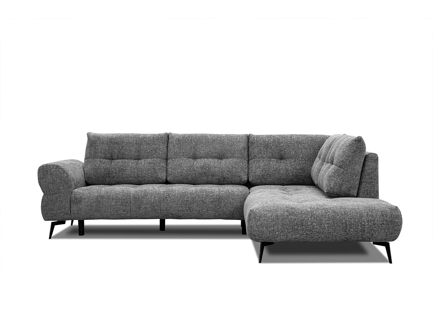 SALVINI Ecksofa 5-Sitzer rechts, dunkelgrau