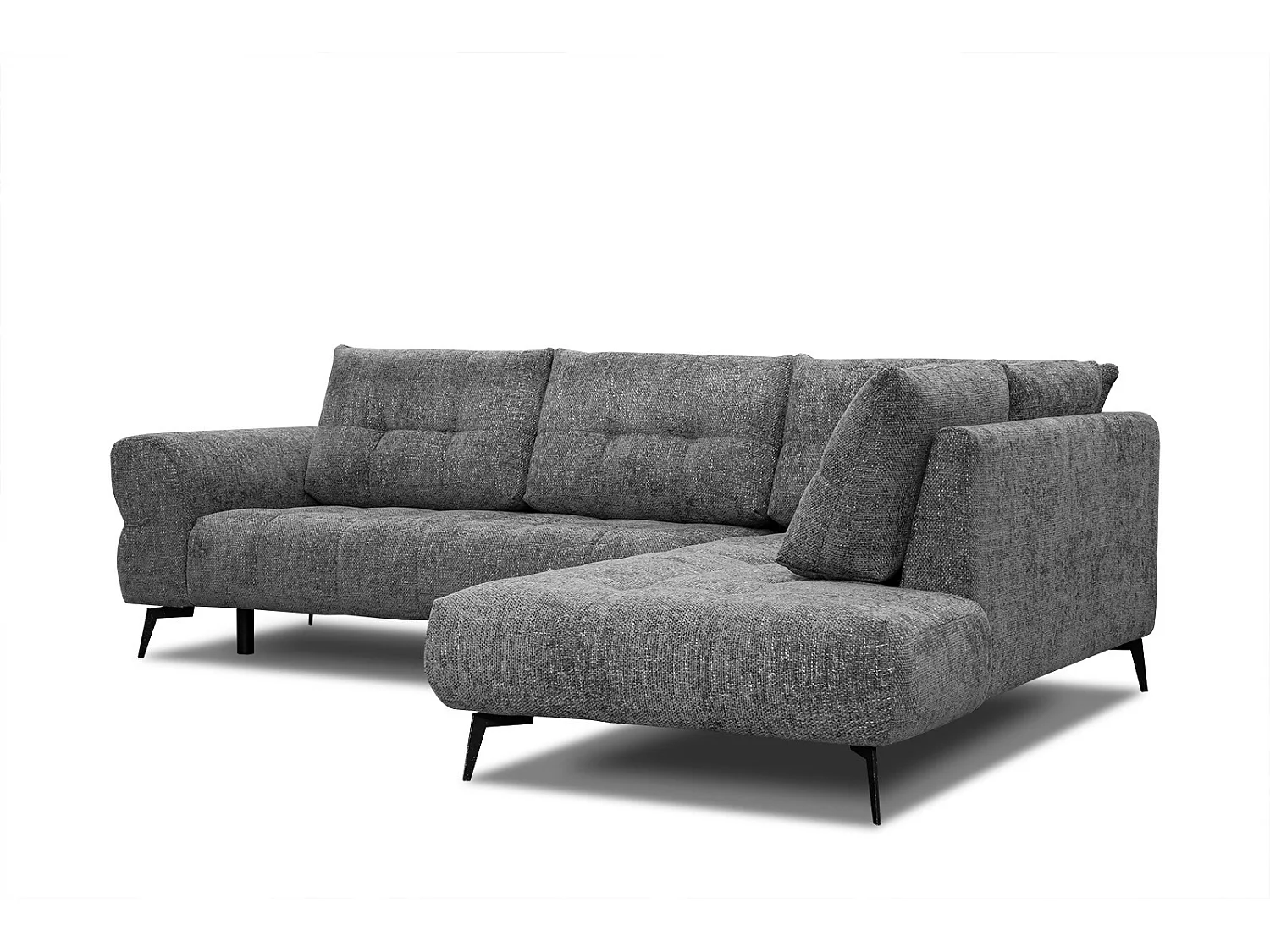 SALVINI Ecksofa 5-Sitzer rechts, dunkelgrau