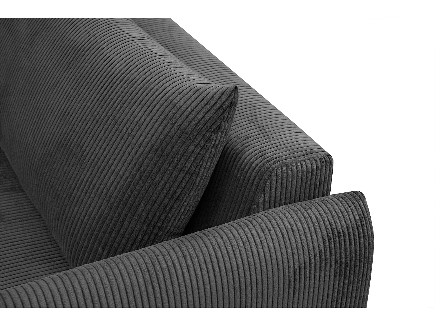 TAUER Ecksofa 5-Sitzer, dunkelgrau