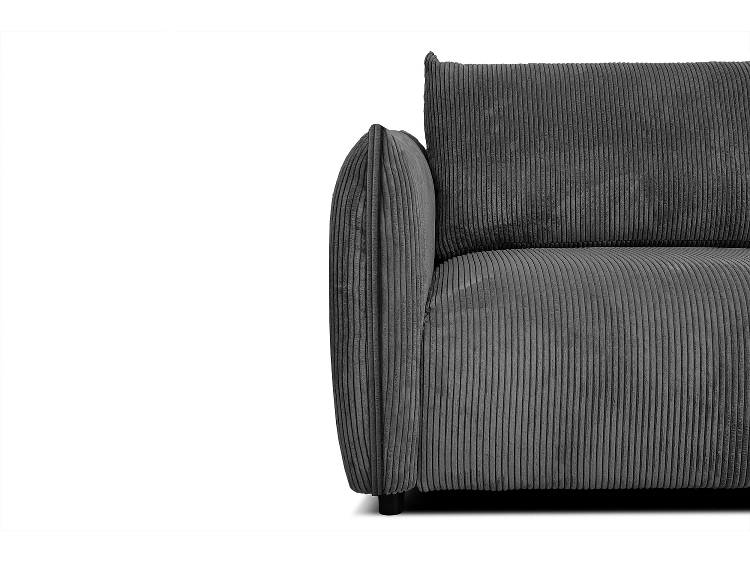 TAUER Ecksofa 5-Sitzer, dunkelgrau