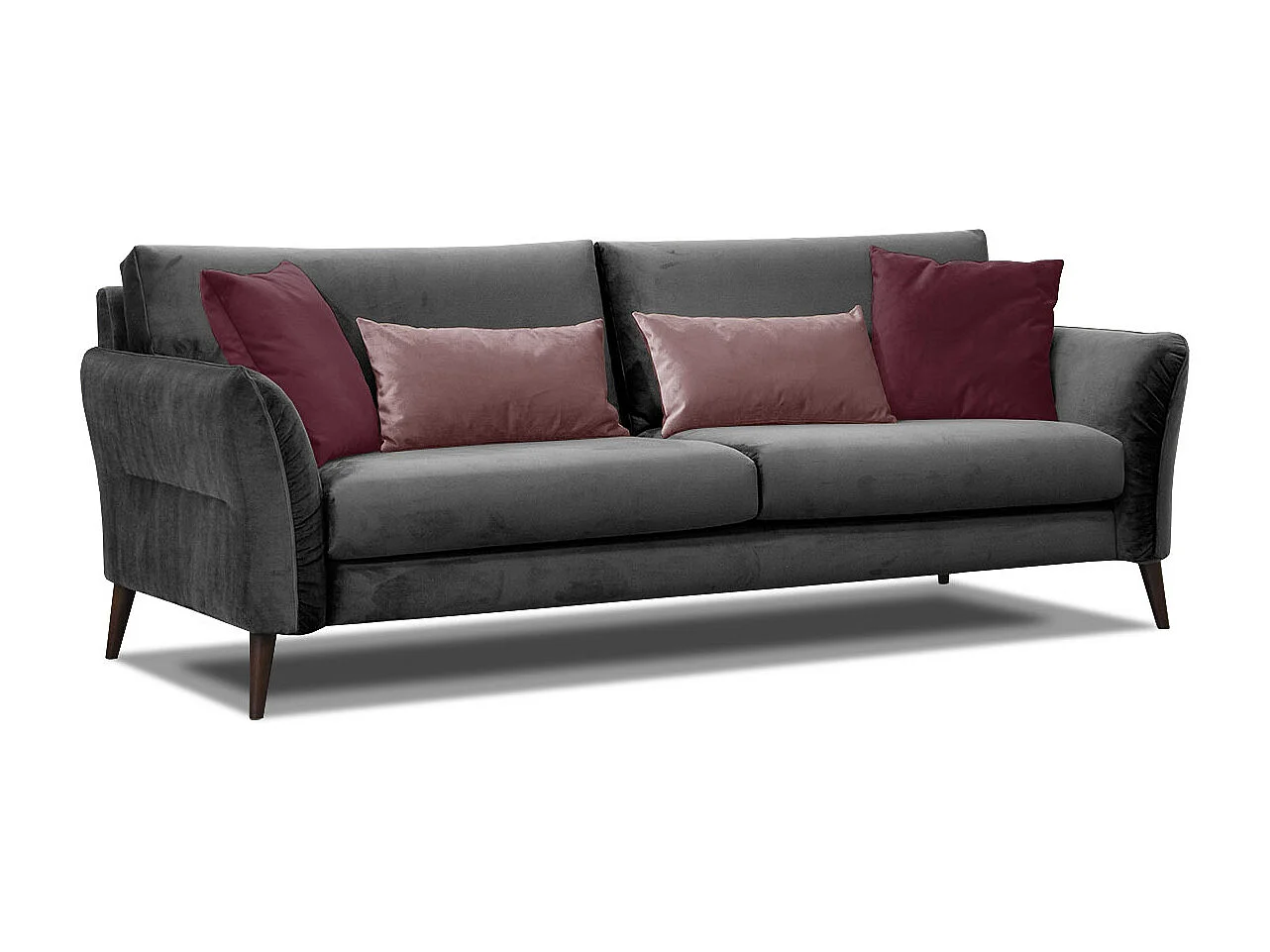 CANAPE FIGARI 3 places tissu bleu-gris