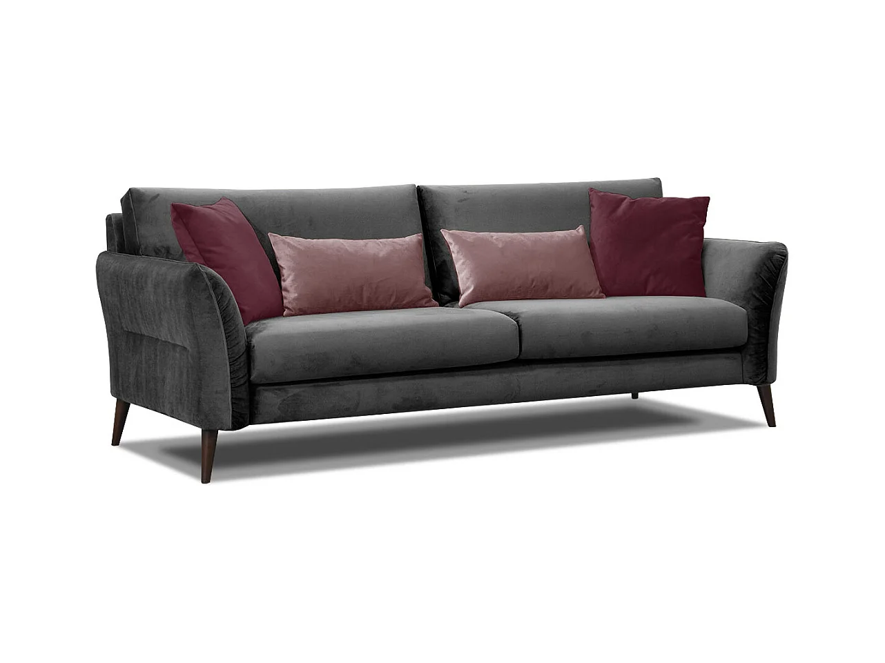 CANAPE FIGARI 3 places tissu bleu-gris