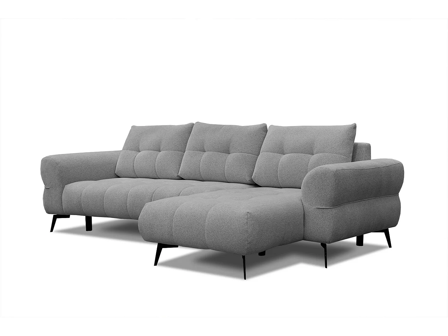 SALVINI Ecksofa 4-Sitzer rechts, grau