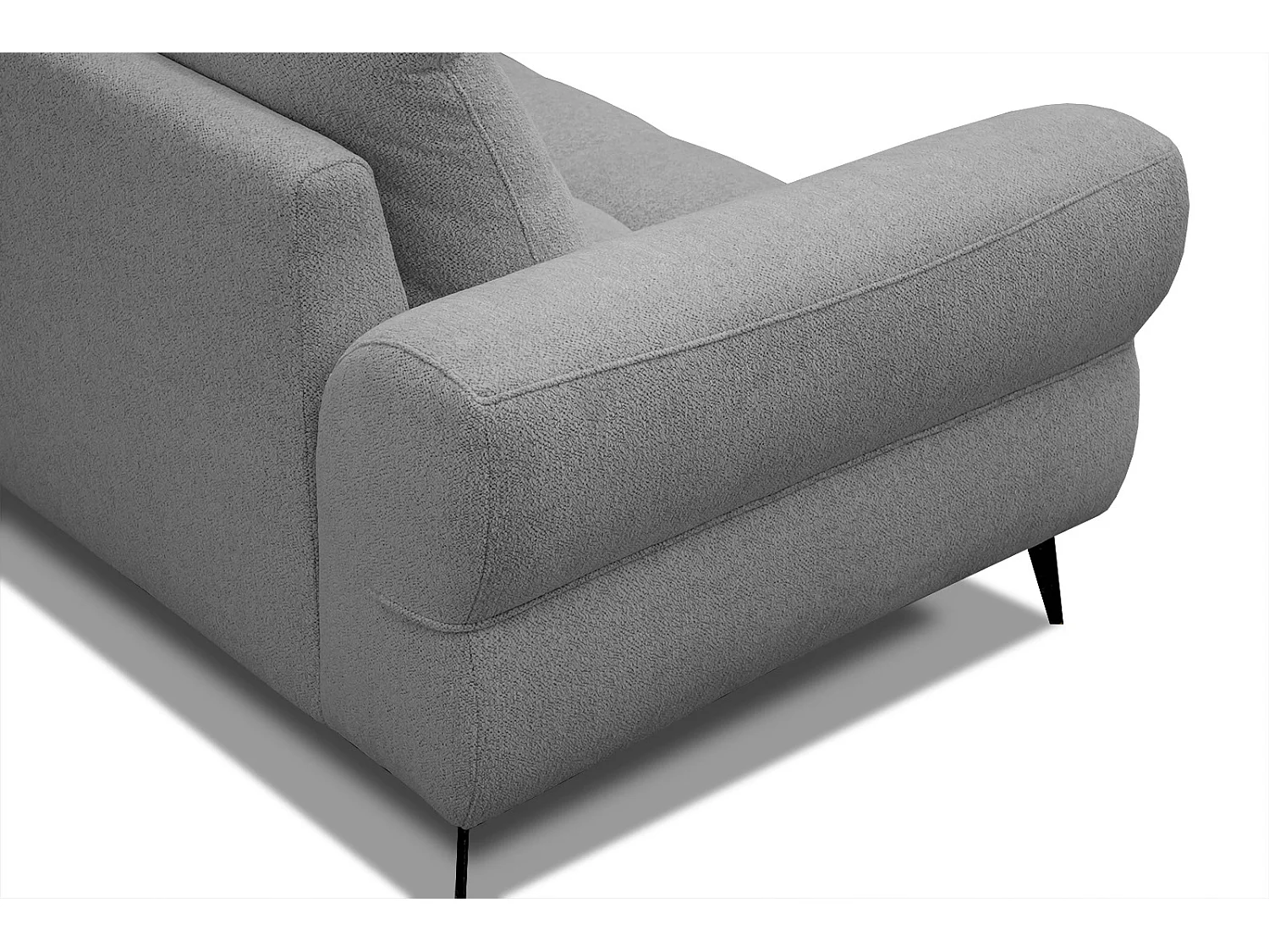 SALVINI Ecksofa 4-Sitzer rechts, grau