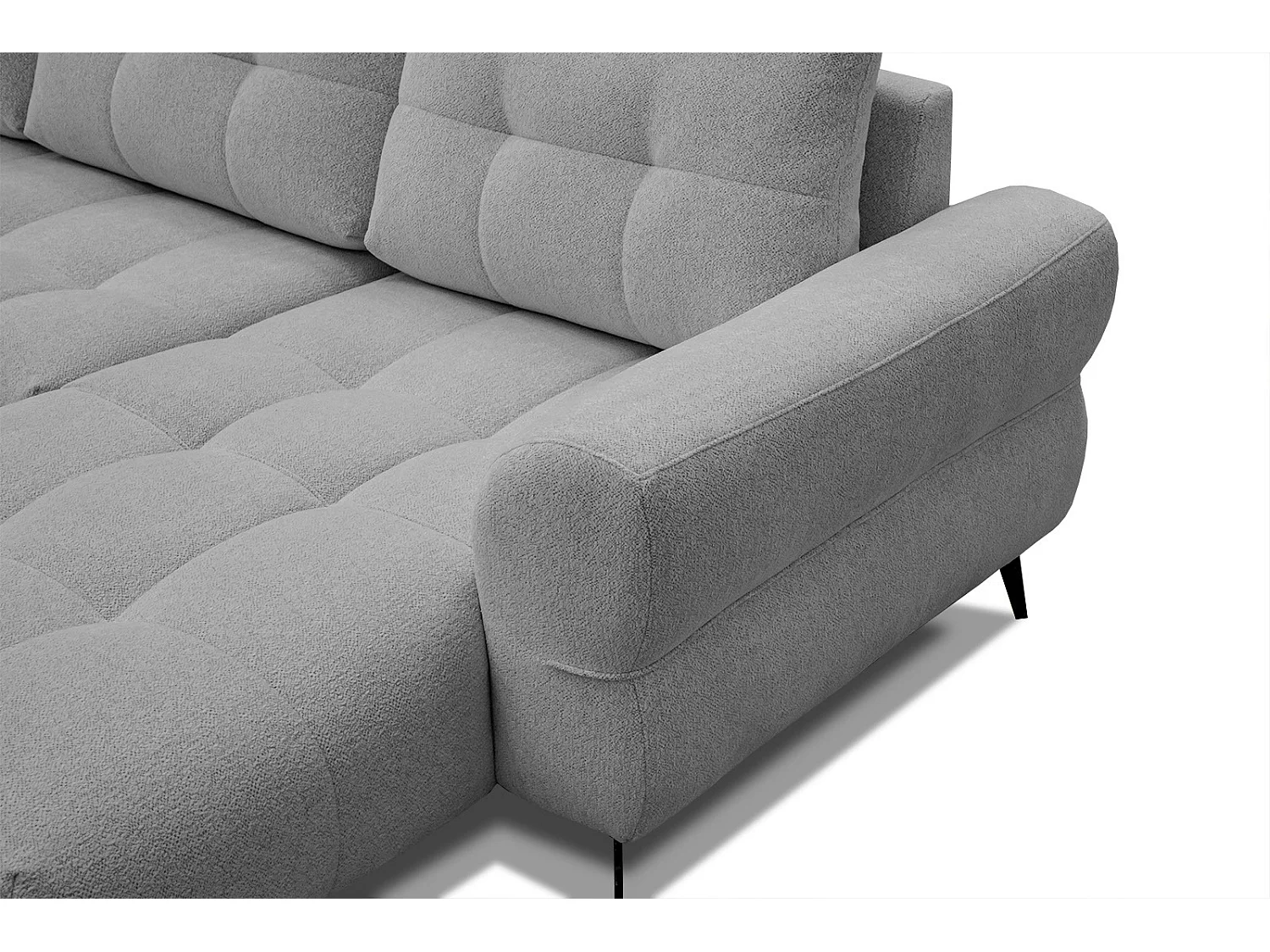 SALVINI Ecksofa 4-Sitzer rechts, grau